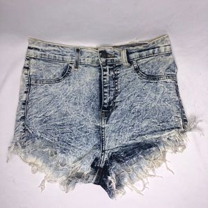 GJG Acid Wash Jegging Shorts